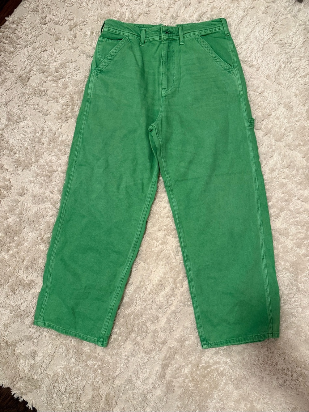 We The Free Bright Green Cargo-Style Pants